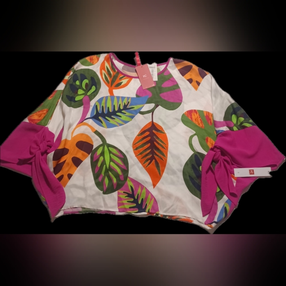 IC COLLECTION Pink Floral Shirt